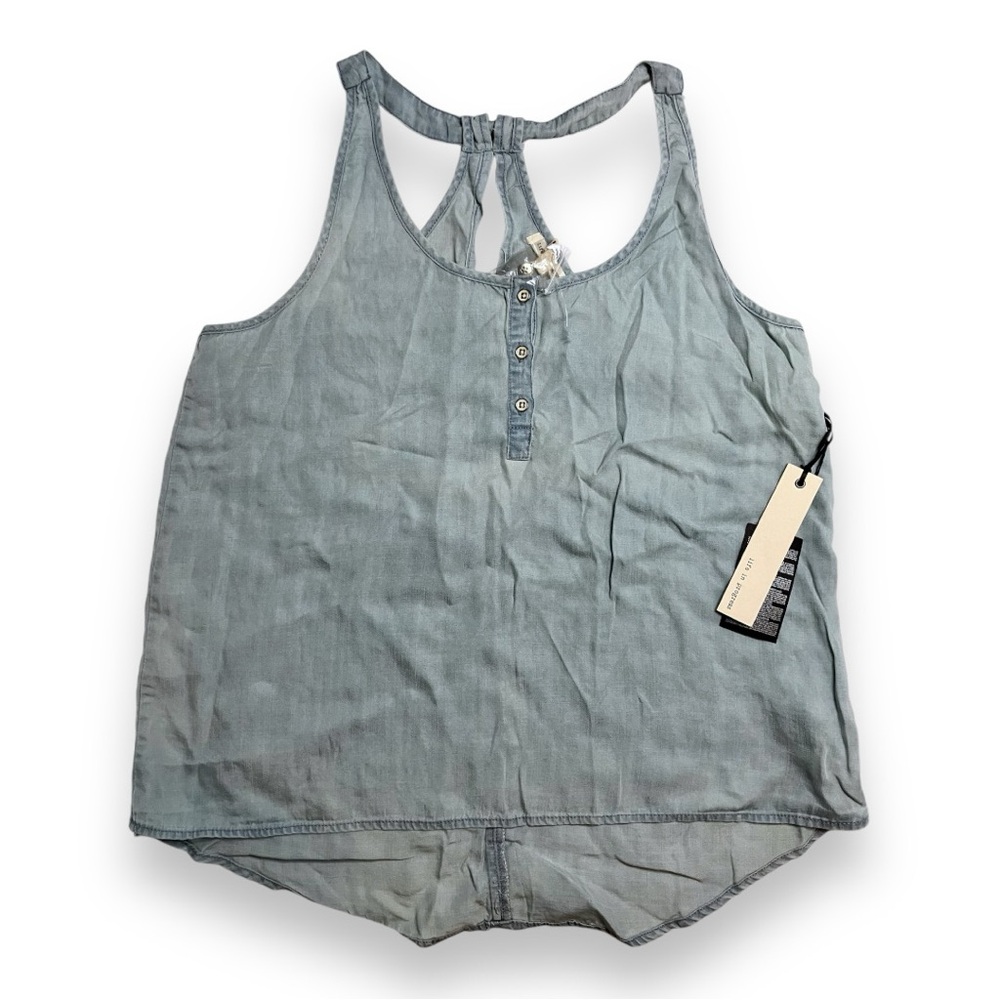 LIFE IN PROGRESS women denim tank top size large NWT